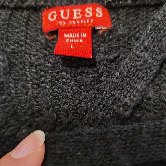 Guess Los Angeles Black Criss-Cross V-Neck - Picture 4 of 6